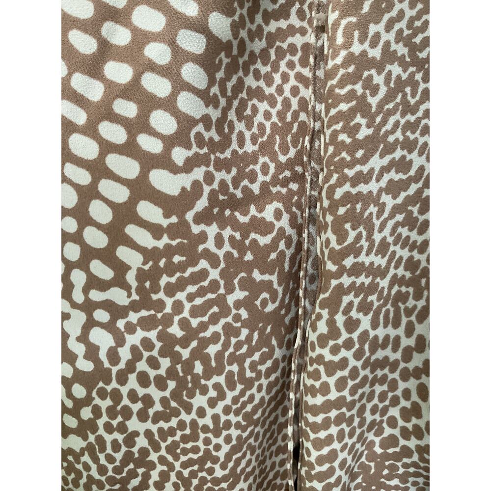 Express Beige Leopard Print Button-Up Top - image 4